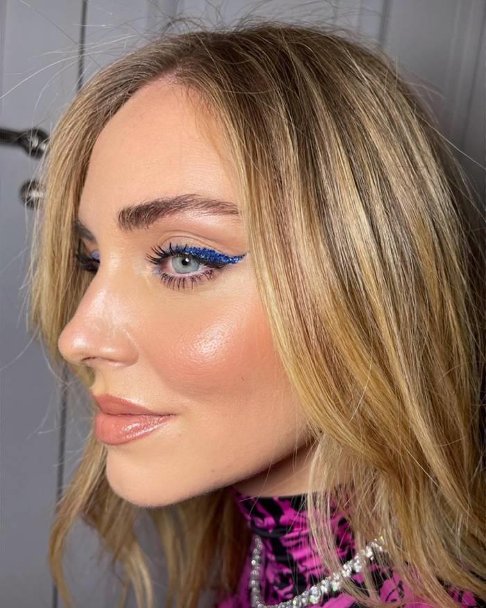 Chiara Ferragni con eyeliner blanco