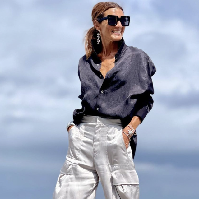 Ana Antolin pantalones metalizados
