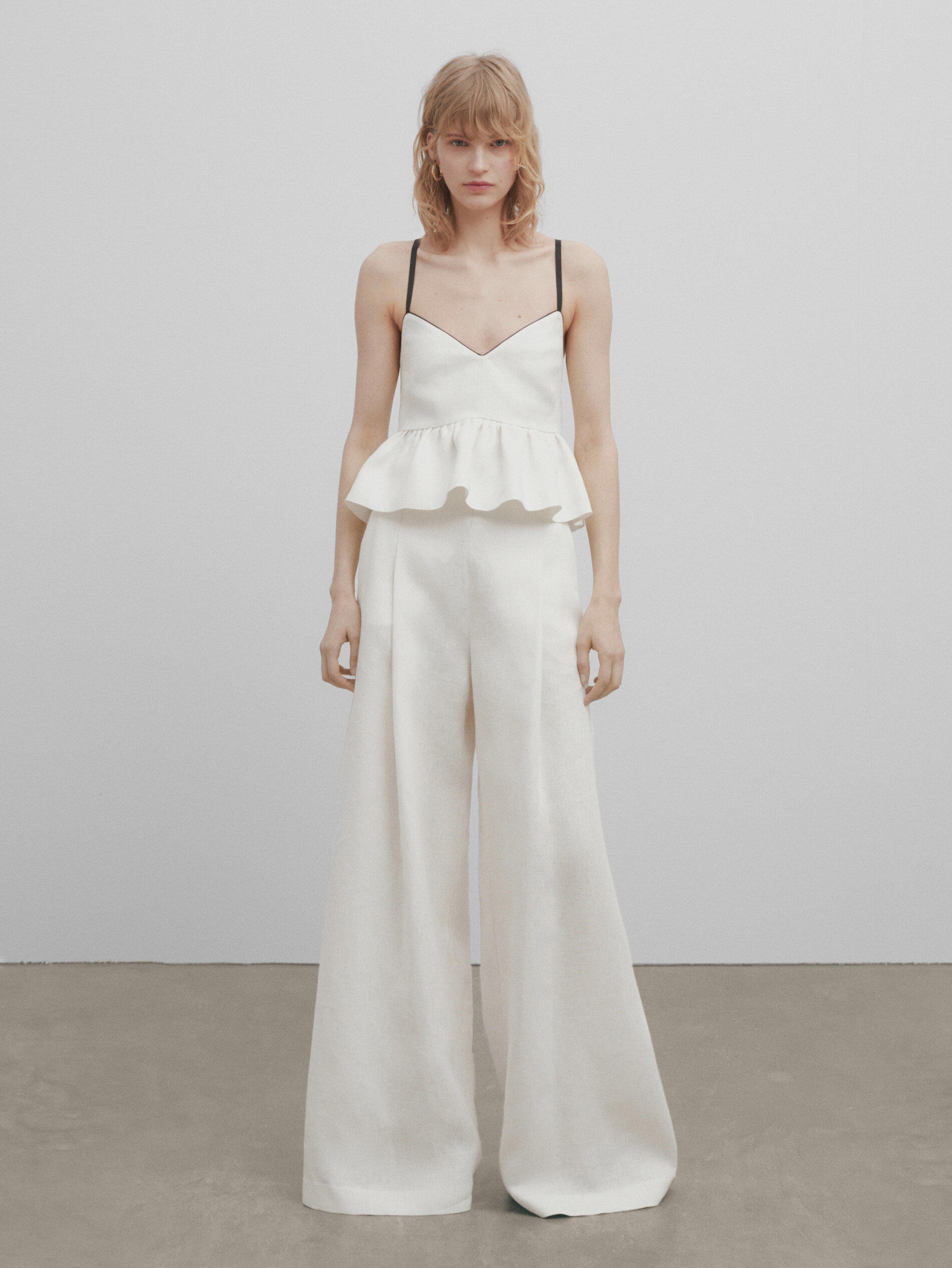 pantalones blancos massimo dutti