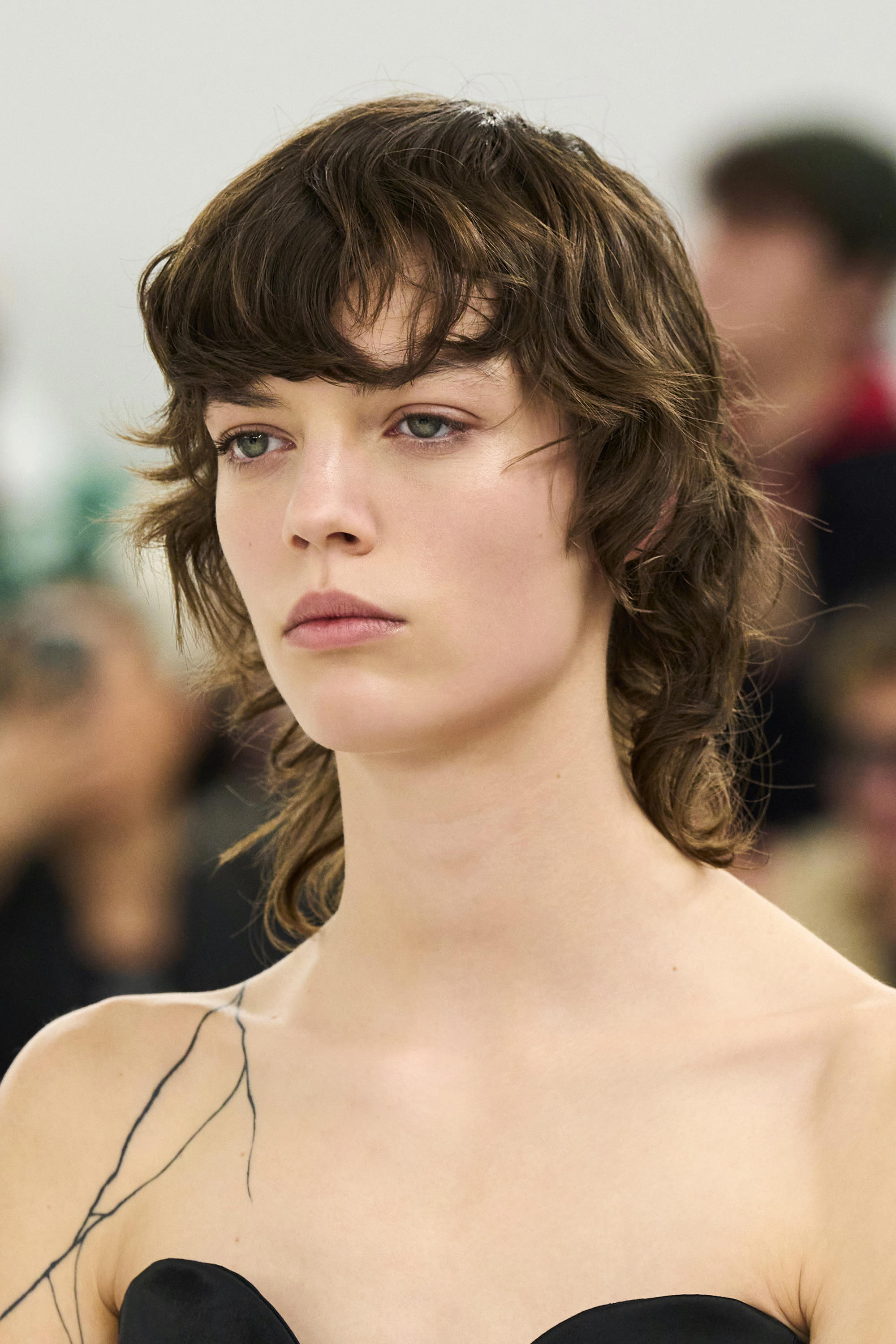 Melena corta desfilada: mullet