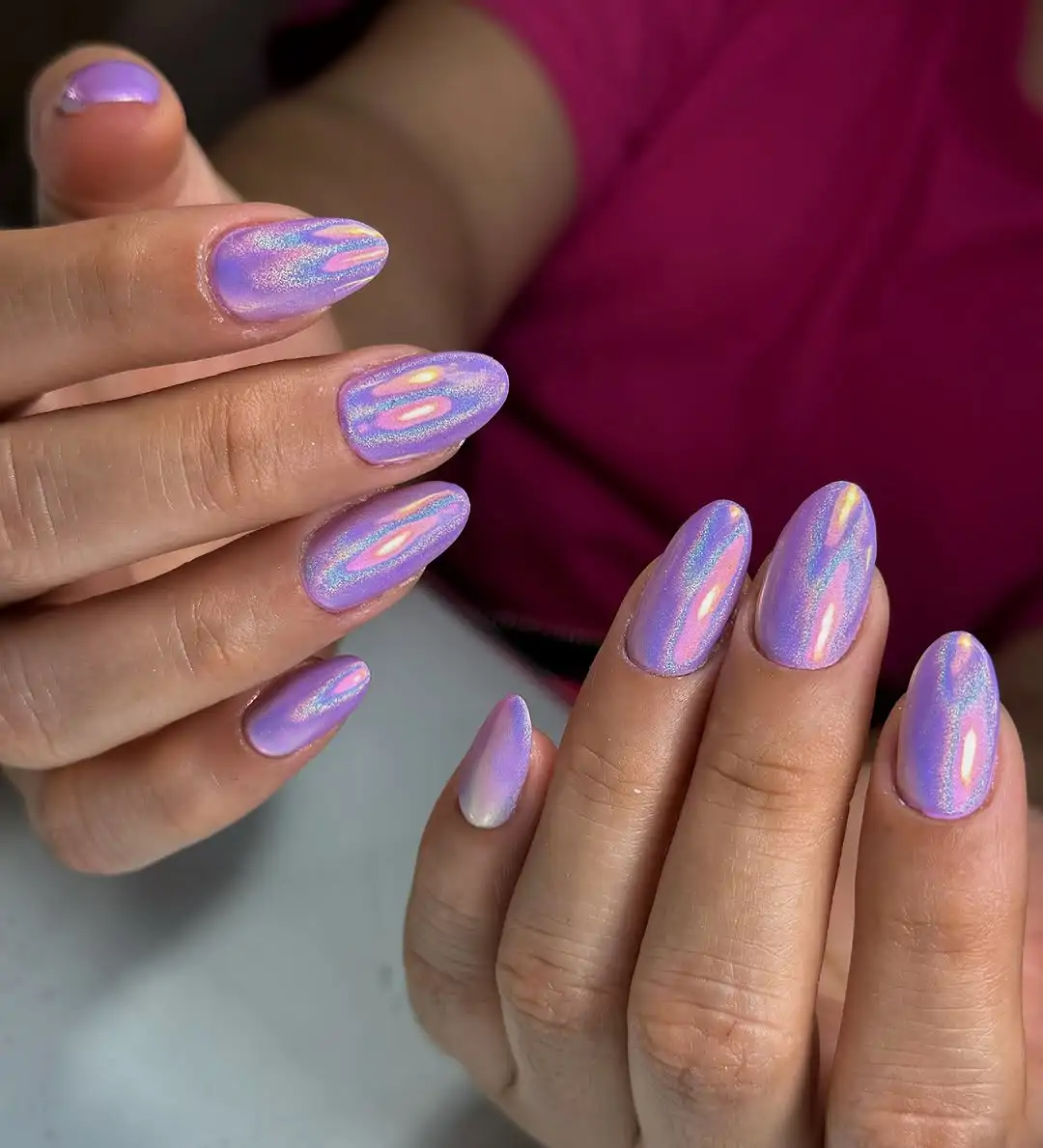 uñas lilas